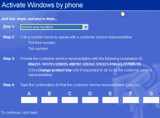 confirmation id windows 10